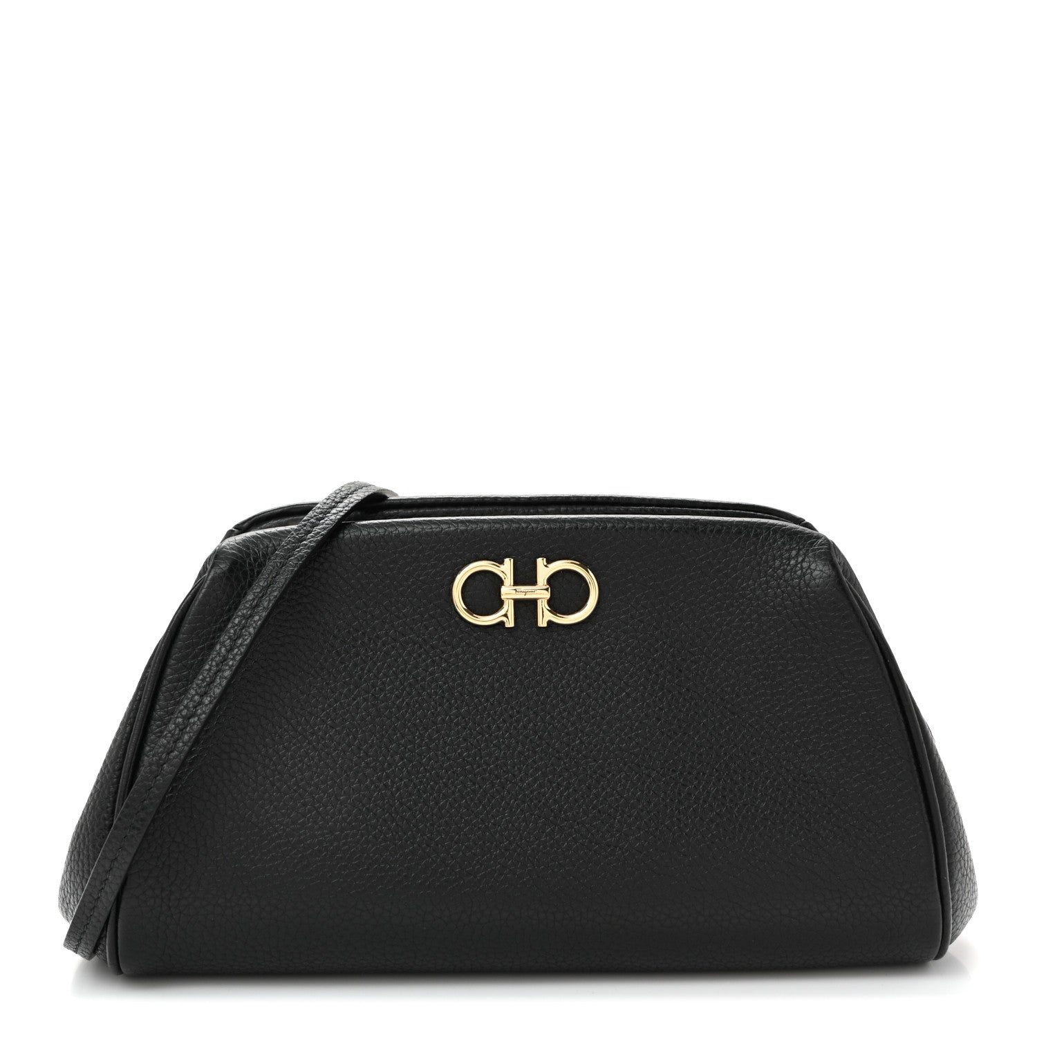 Salvatore Ferragamo Calfskin Small Gancini Crossbody Black 1 of 10