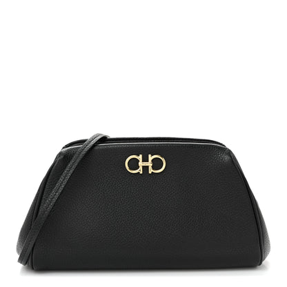 Salvatore Ferragamo Calfskin Small Gancini Crossbody Black 1 of 10