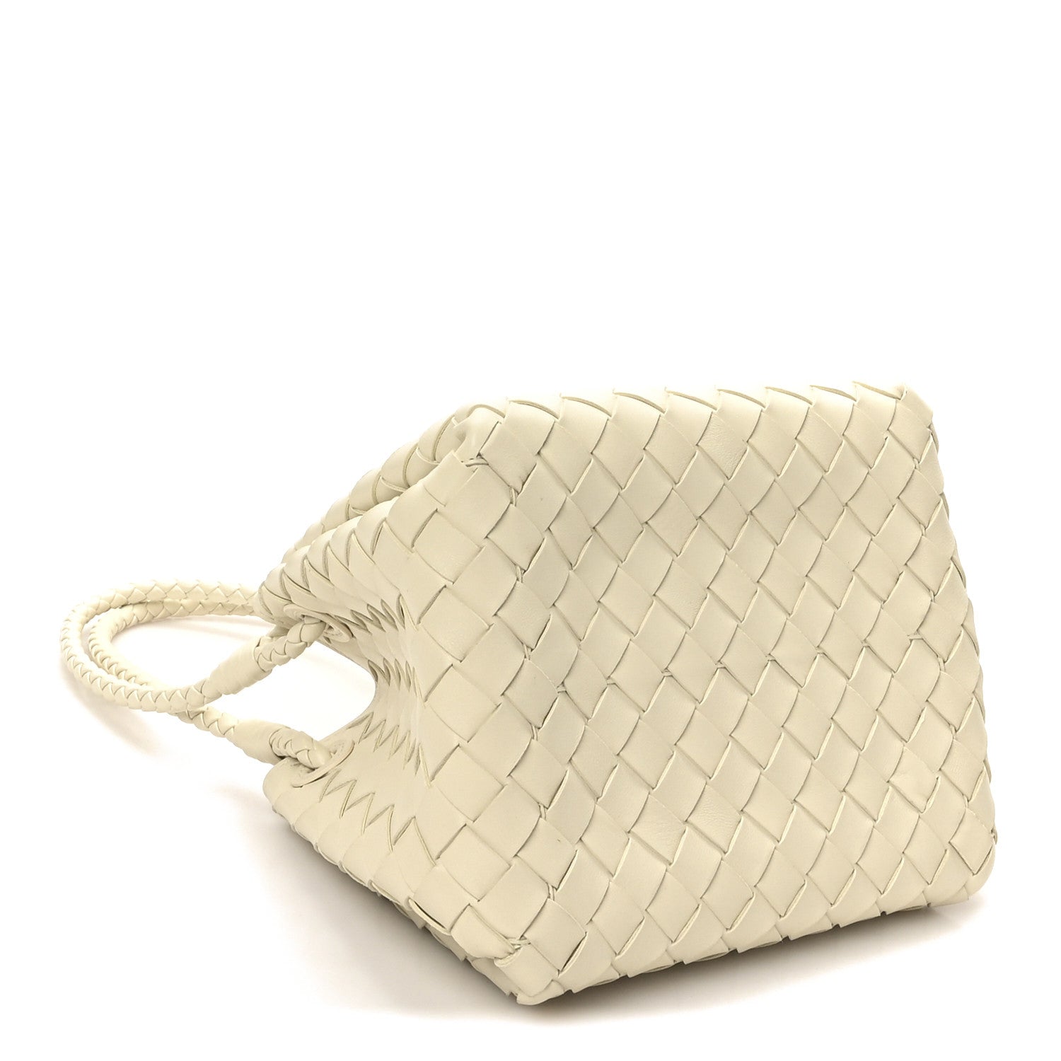 Bottega Veneta Nappa Intrecciato Small Parachute Shoulder Bag Sea Salt 4 of 8