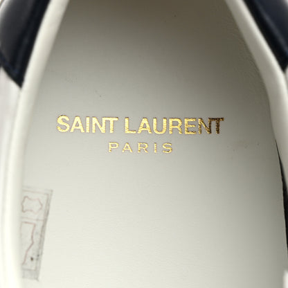 Saint Laurent Calfskin Star Court Sneakers 39 White Navy 6 of 9