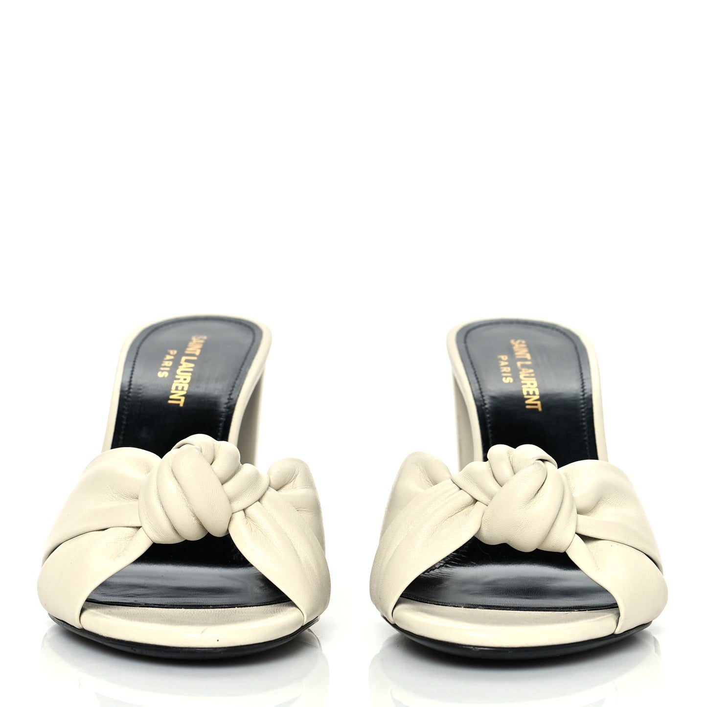 Lambskin Bianca Mules 39 Pearl