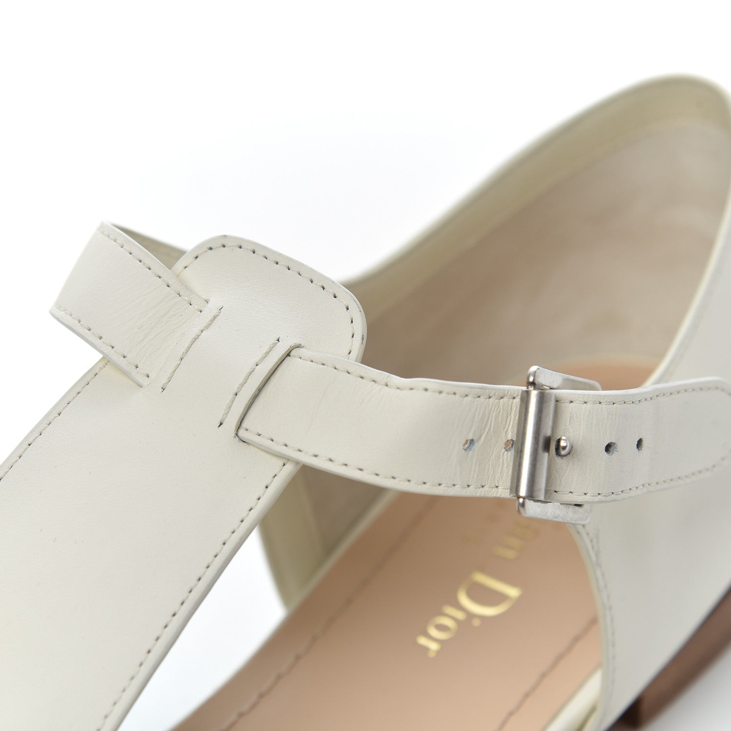 Christian Dior Calfskin Sauvage Ballerina Flat 40 Ivory 14 of 16