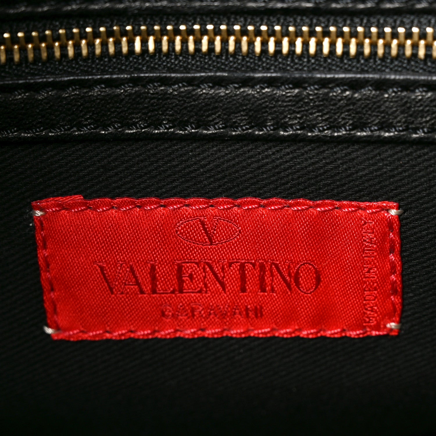 Valentino Garavani Nappa Jardin Rose Framed Duffel Black 6 of 10