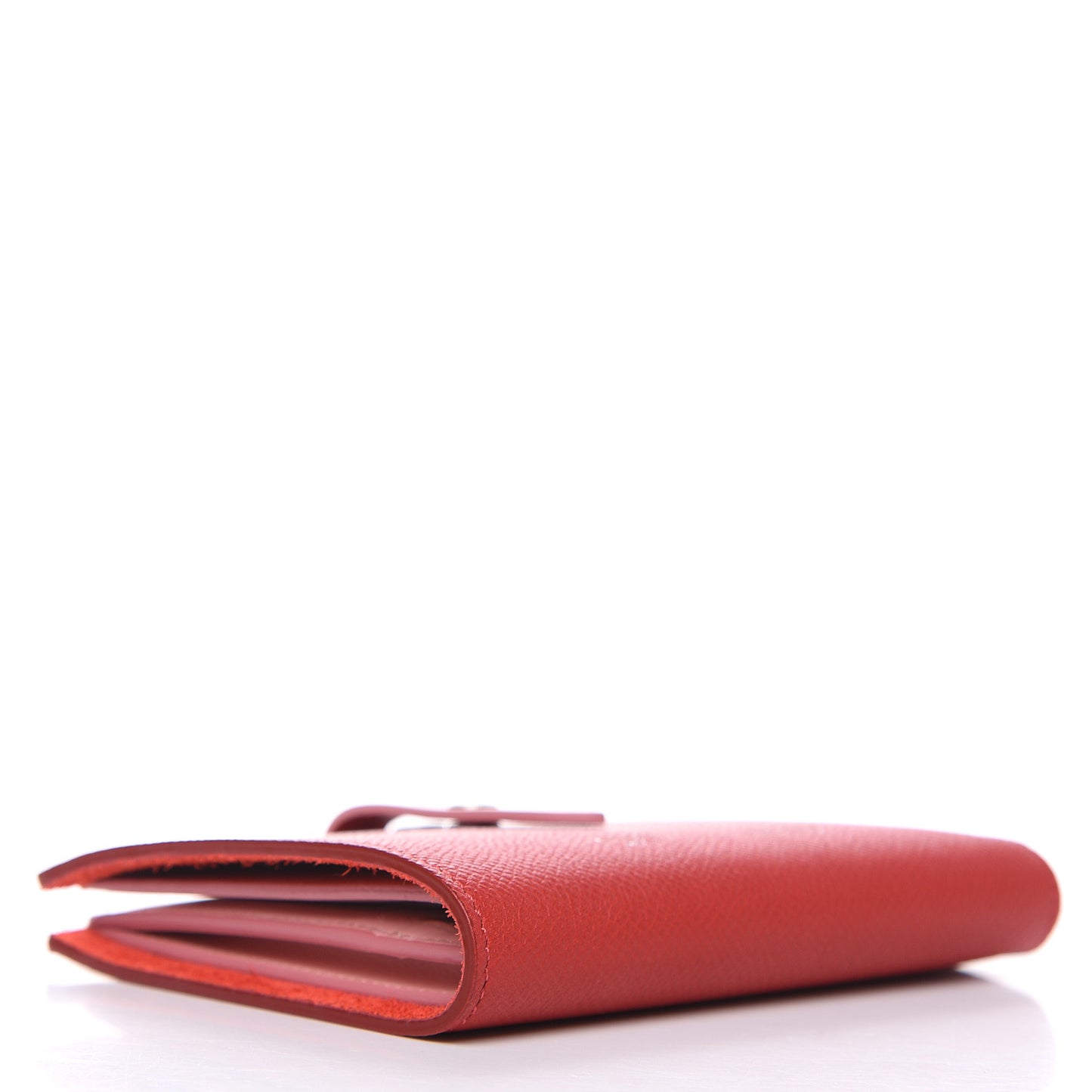 Grained Calfskin Medium Multifunction Strap Wallet Scarlet