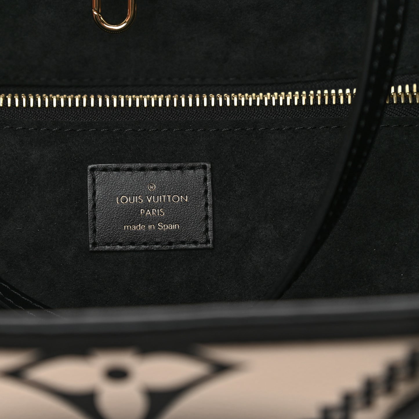 Empreinte Monogram Giant Broderies Neverfull MM Cream Black