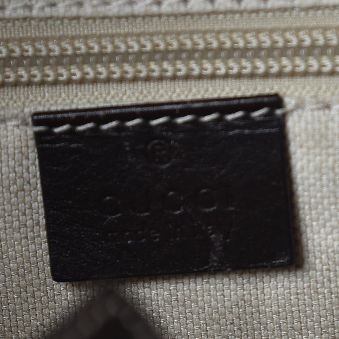 GG Supreme Monogram Medium Single Buckle Rucksack Backpack Beige Ebony Brown