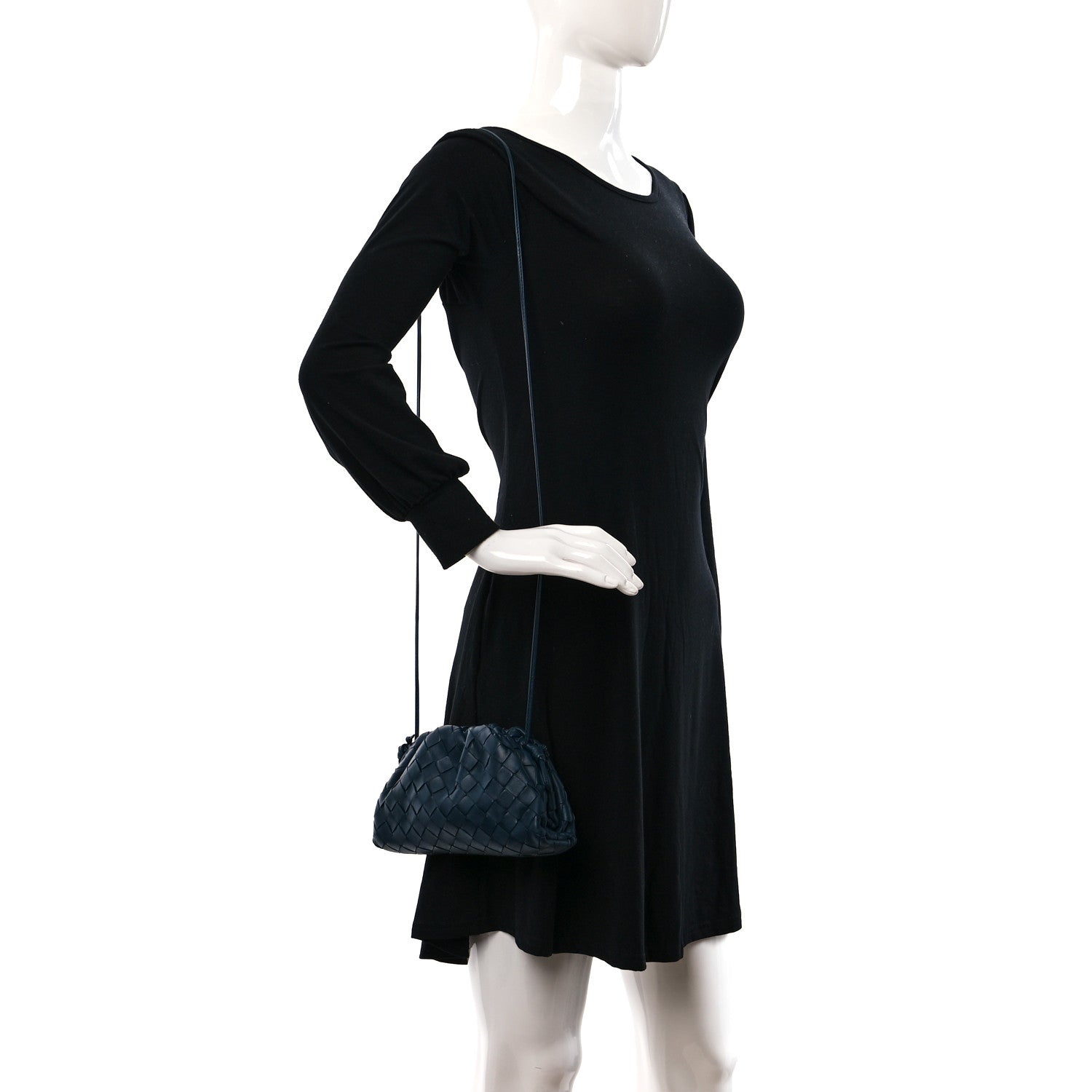 Bottega Veneta Nappa Intrecciato The Mini Pouch Deep Blue 2 of 12