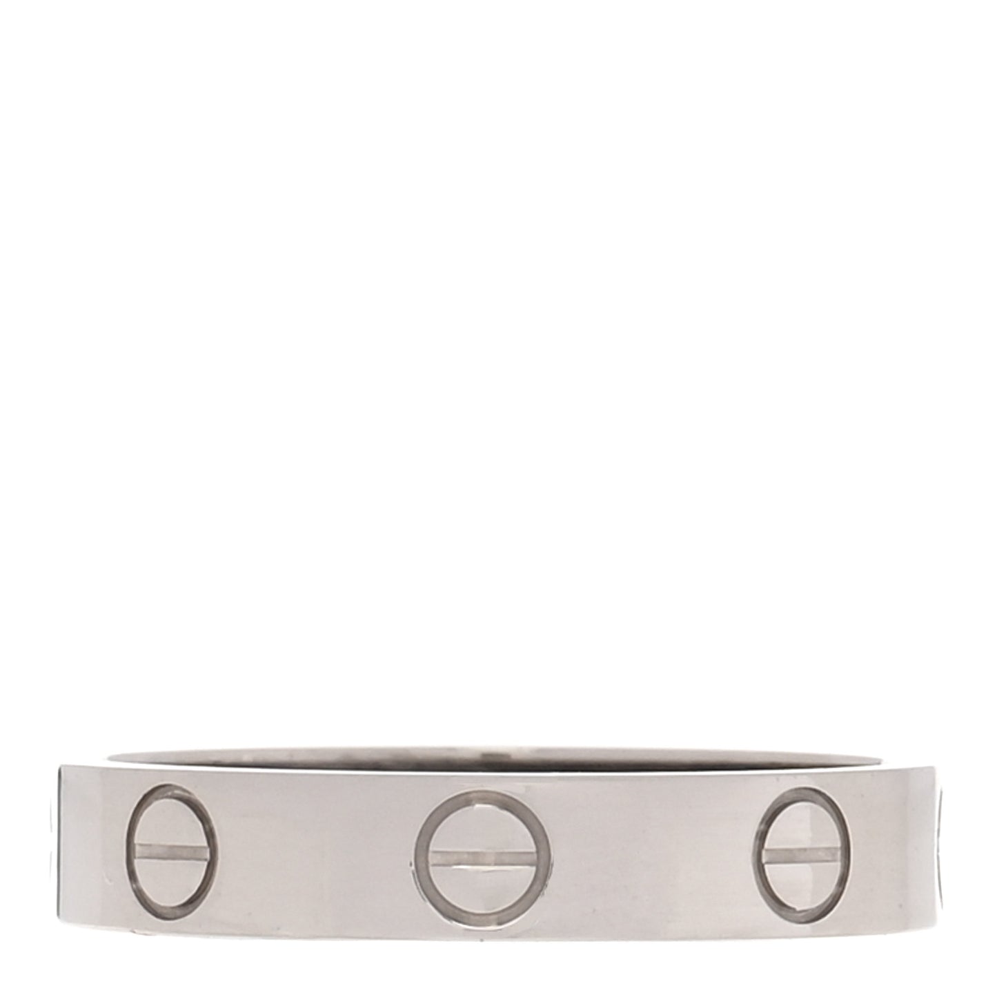 18K White Gold 3.5mm LOVE Wedding Band Ring 53 6.5