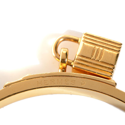 Hermes Lizard Kelly Lock Cadena Bracelet Bleu Roi 4 of 6