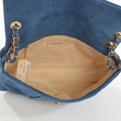Chanel Iridescent Calfskin Quilted Large Chic Quilt Flap Blue 5 of 8