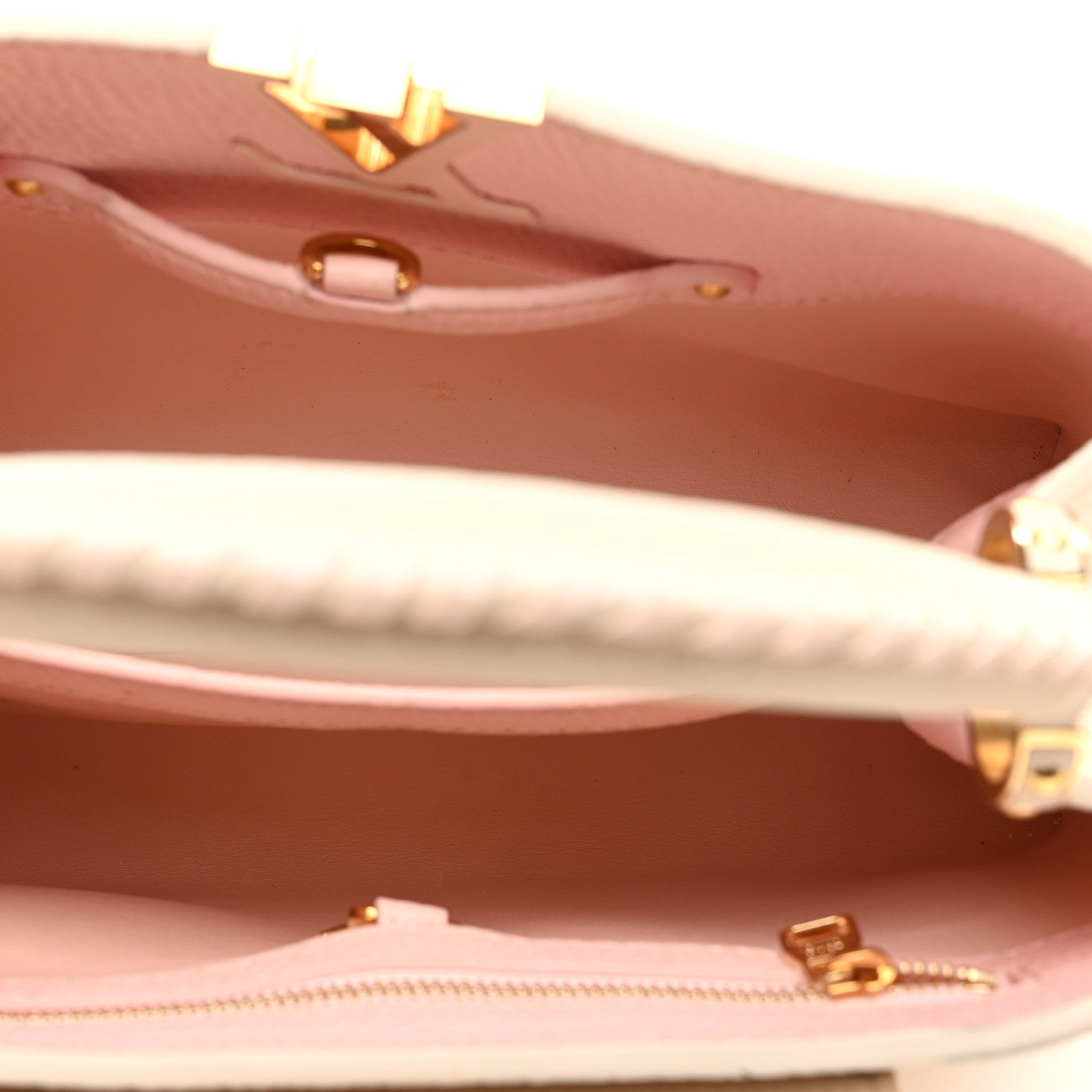 Louis Vuitton Taurillon Capucines BB Cream Beige Pearly Pink 5 of 9