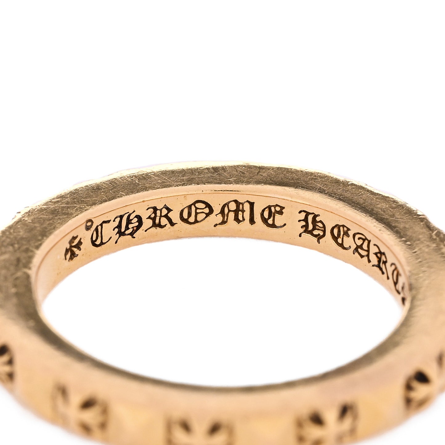 22K Yellow Gold Punk Band Ring 53 6.5