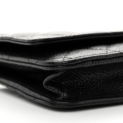 Chanel Caviar Quilted Wallet on Chain WOC Black 10 of 14