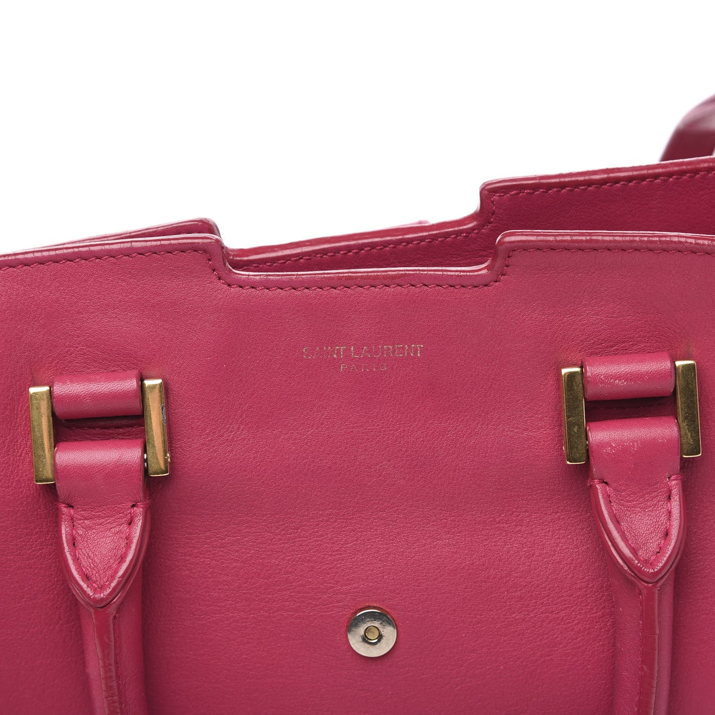 Calfskin Small Classic Y Cabas Fuchsia