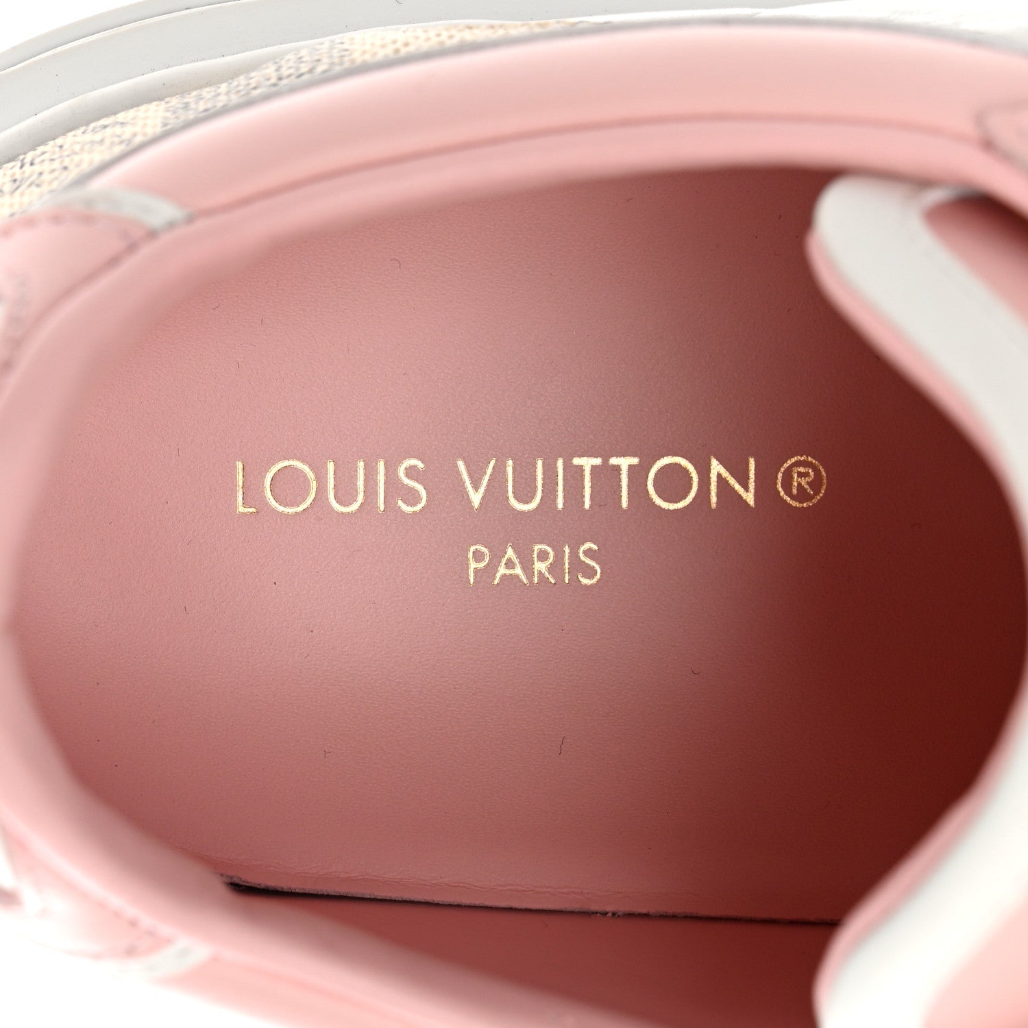 Louis Vuitton Monogram Embossed Calfskin Damier Azur Time Out Sneakers 39 Rose Clair Pink 7 of 9