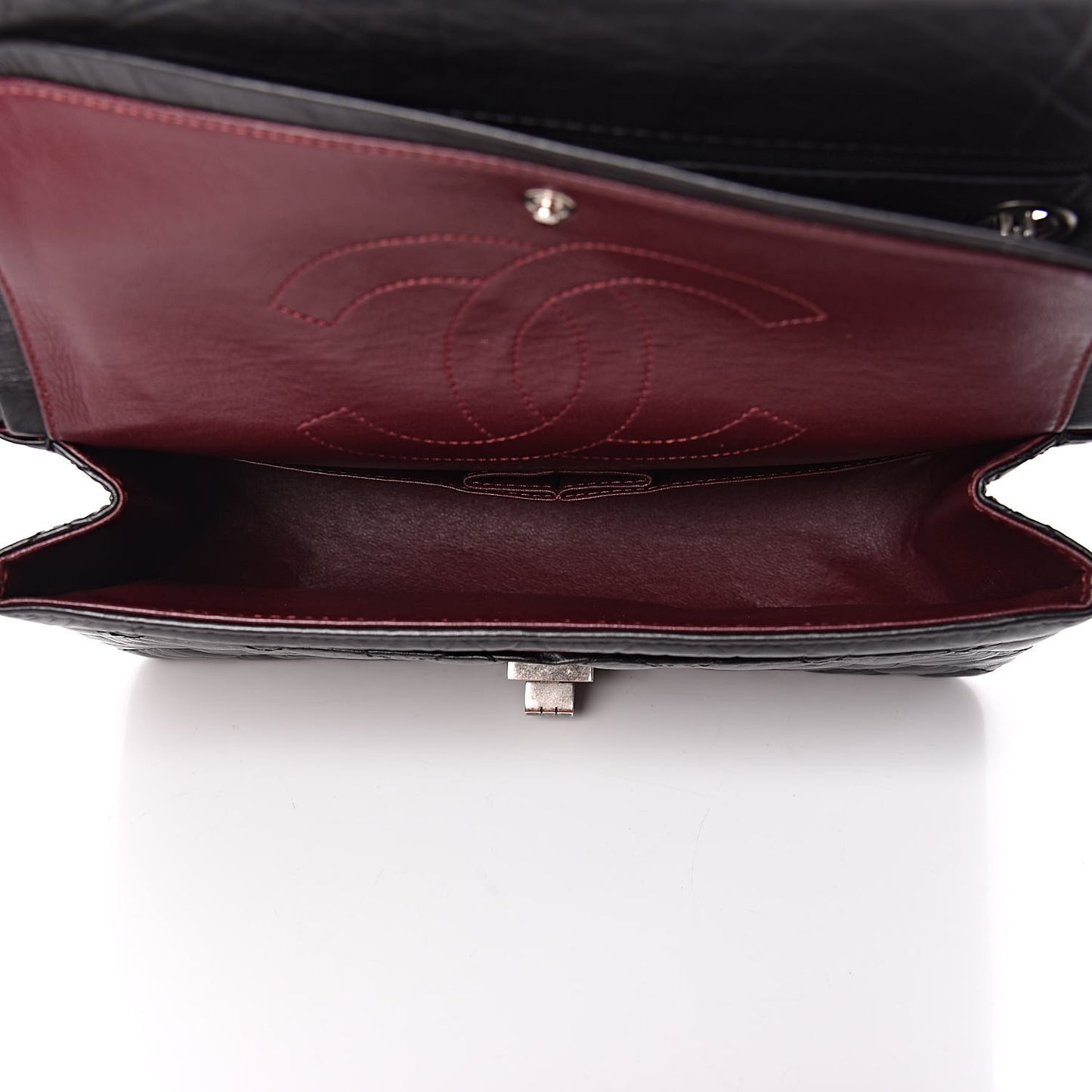 Aged Calfskin Quilted 2.55 Reissue 225 Flap Black
