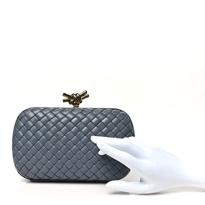 Bottega Veneta Nappa Intrecciato Minaudiere Knot Clutch Thunder 2 of 9