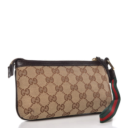 Gucci Monogram Jolicoeur Wristlet Dark Brown 3 of 9