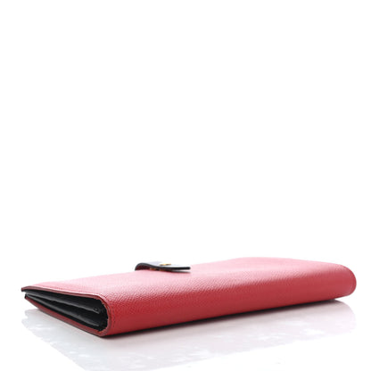 Celine Grained Calfskin Large Multifunction Strap Wallet Coquelicot 4 of 8