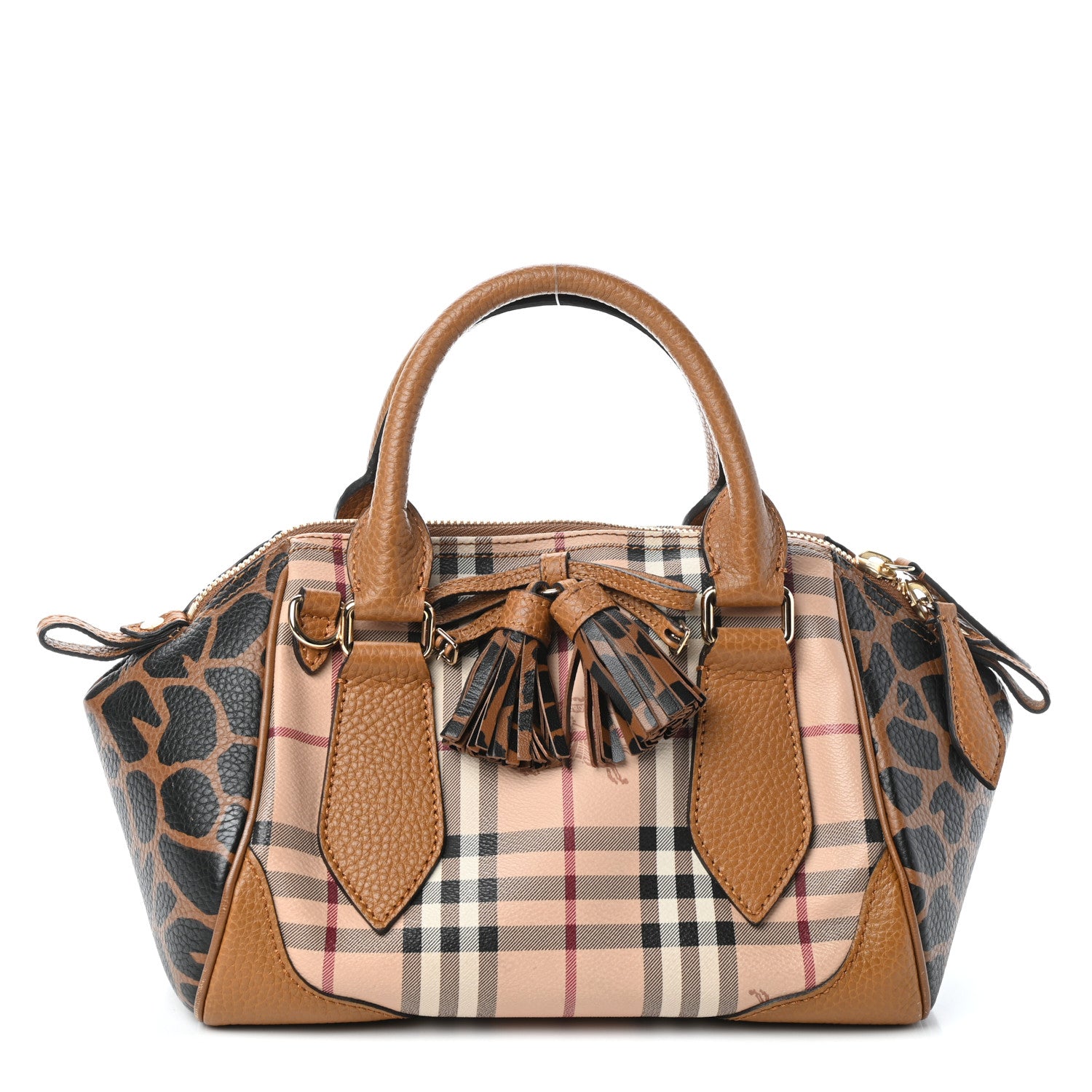 Burberry Haymarket Check Animal Print Small Blaze Satchel 1 of 9