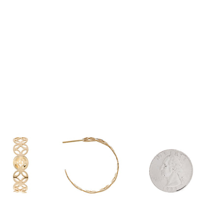 John Hardy 18K Yellow Gold Batu Kawung 8.5mm Hoop Earrings 2 of 4