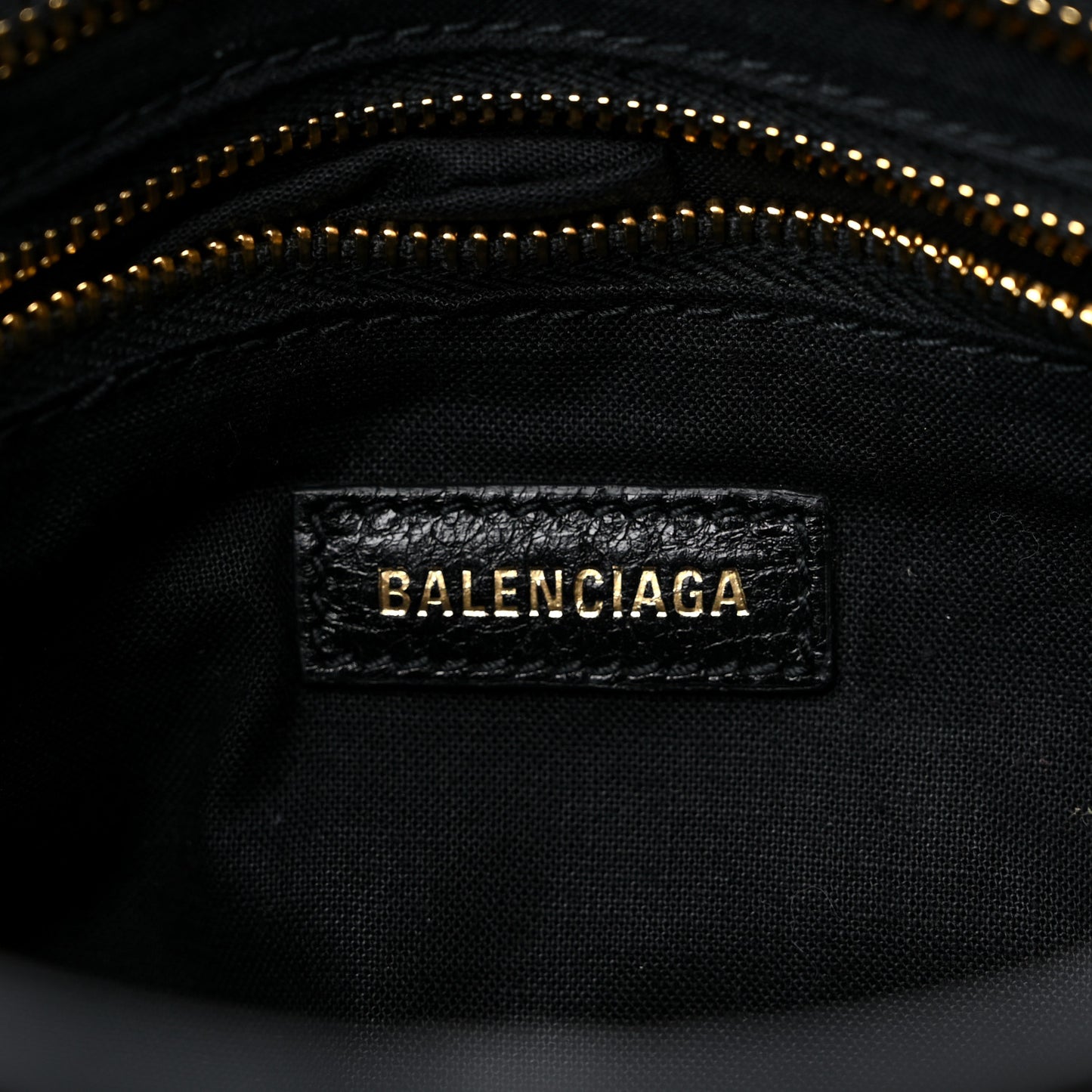 Agneau Classic Gold Hardware Mini City Black