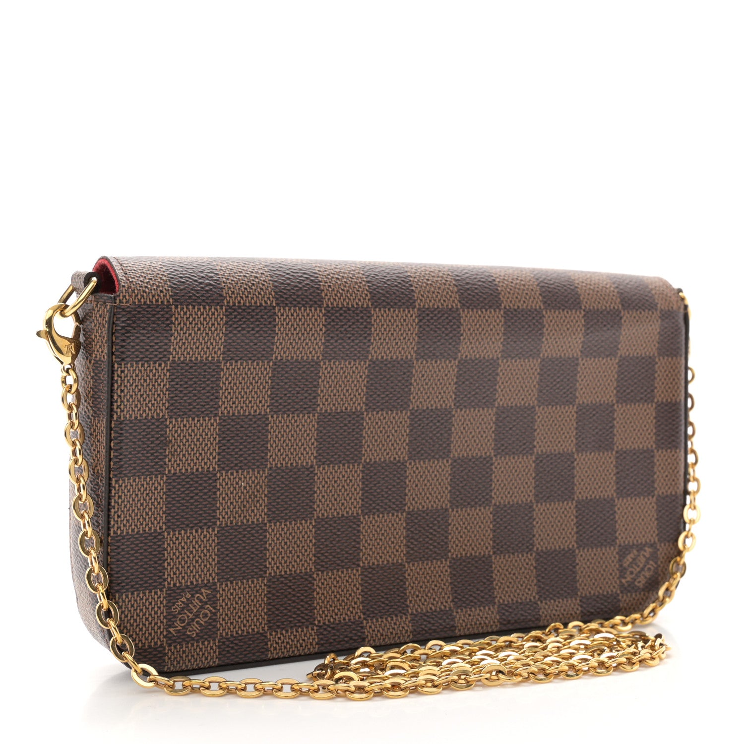 Louis Vuitton Damier Ebene Pochette Felicie Chain Wallet 4 of 13