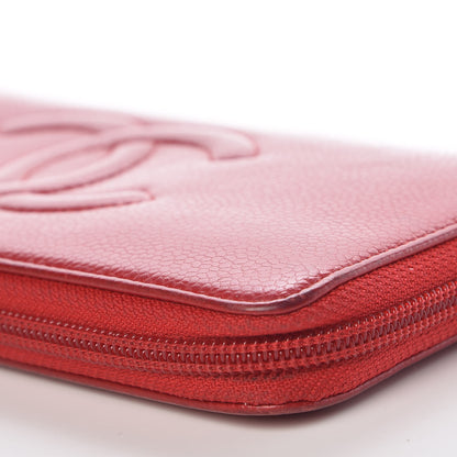 Chanel Caviar Large Timeless CC Zip Around Wallet Red 13 of 13