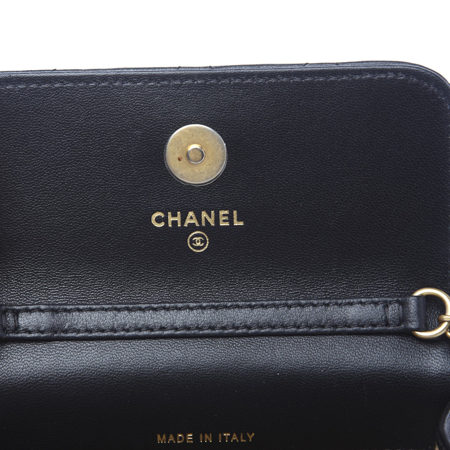 Chanel Lambskin Quilted Pearl Crush Clutch With Chain Black 4 of 8