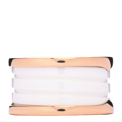 Bulgari 18K Rose Gold White Ceramic B.Zero1 Four-Band Ring 54 6.75 3 of 5