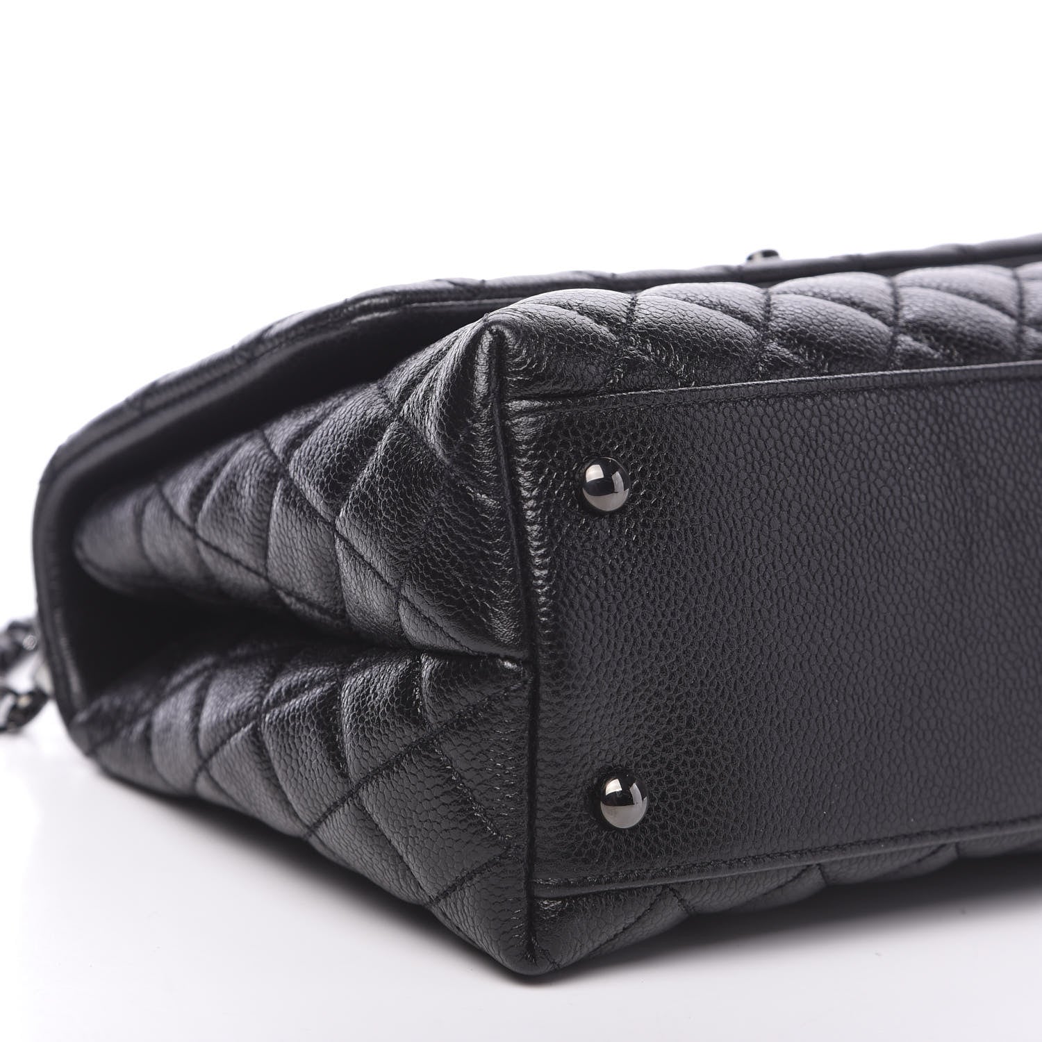 Chanel Caviar Quilted Small Coco Handle Flap So Black 7 of 10