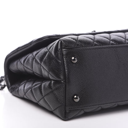 Chanel Caviar Quilted Small Coco Handle Flap So Black 7 of 10