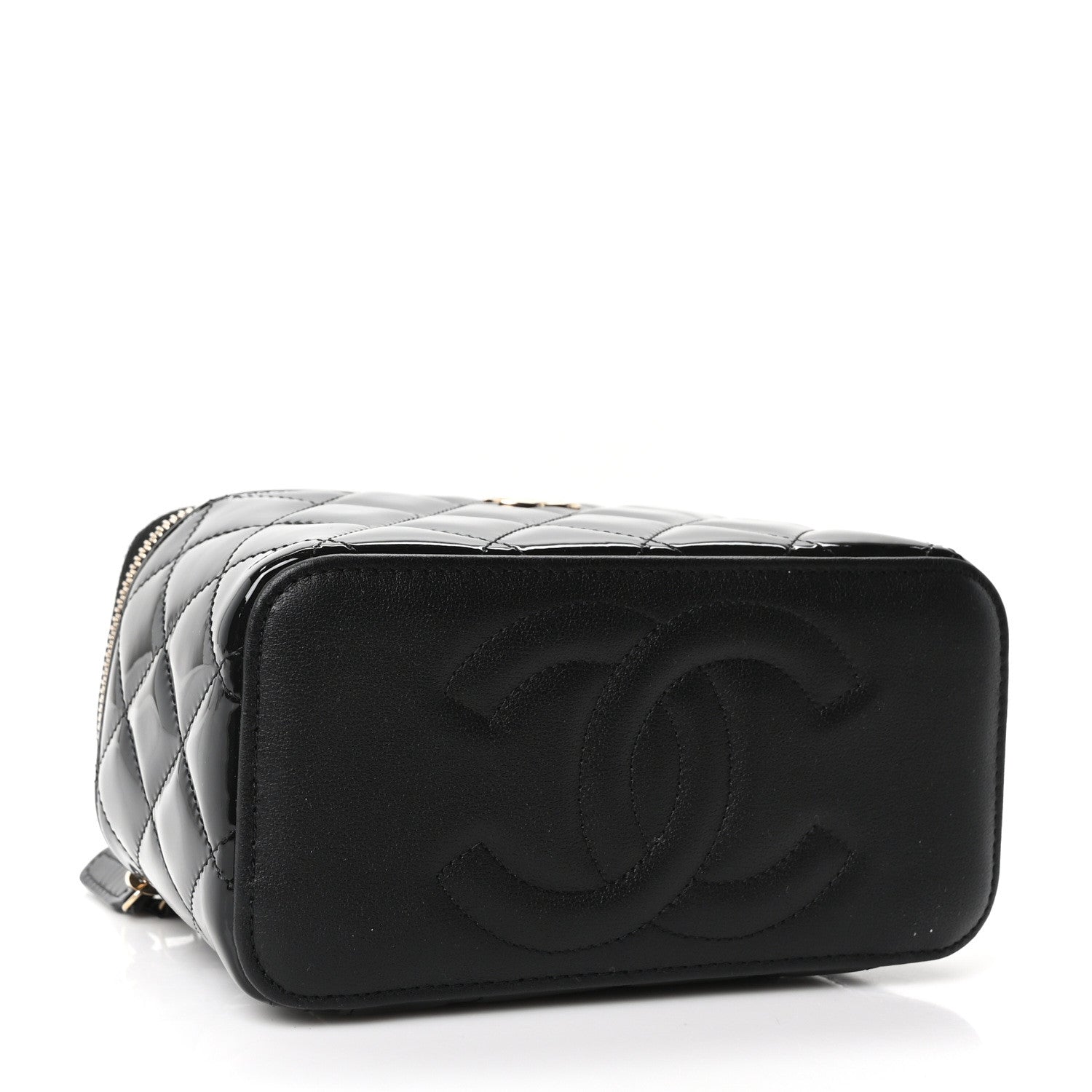 Chanel Patent Quilted Pick Me Up Vanity Case Black 3 of 9