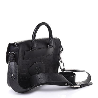 Mulberry x ACNE STUDIOS Crocodile Embossed Calfskin Messenger Bag Black 2 of 4