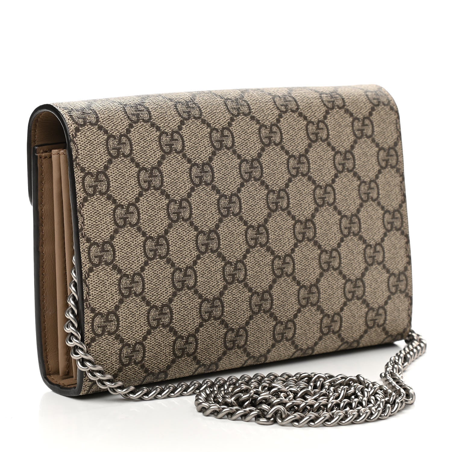 Gucci GG Supreme Monogram Mini Dionysus Chain Wallet Beige Taupe 3 of 10