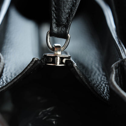 Celine Drummed Calfskin Mini Luggage Black 5 of 8