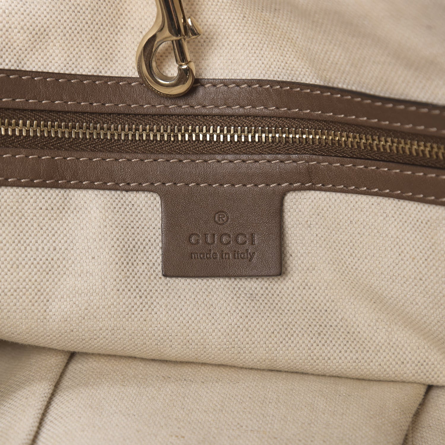 Gucci GG Supreme Monogram Calfskin Medium Nice Tote New Mystic White Beige Brown 5 of 10