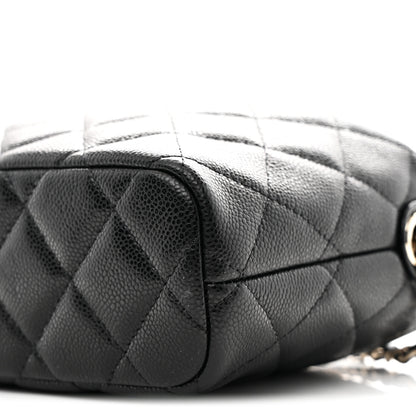 Chanel Caviar Quilted Hobo Clutch With Chain Black 10 of 12