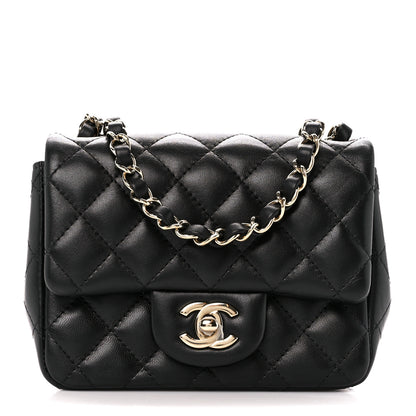 Chanel Lambskin Quilted Mini Square Flap Black 1 of 12