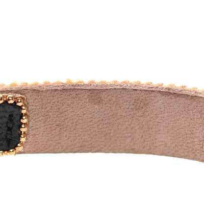 Gucci Metal Calfskin Pearl Double G Bracelet Black 5 of 5