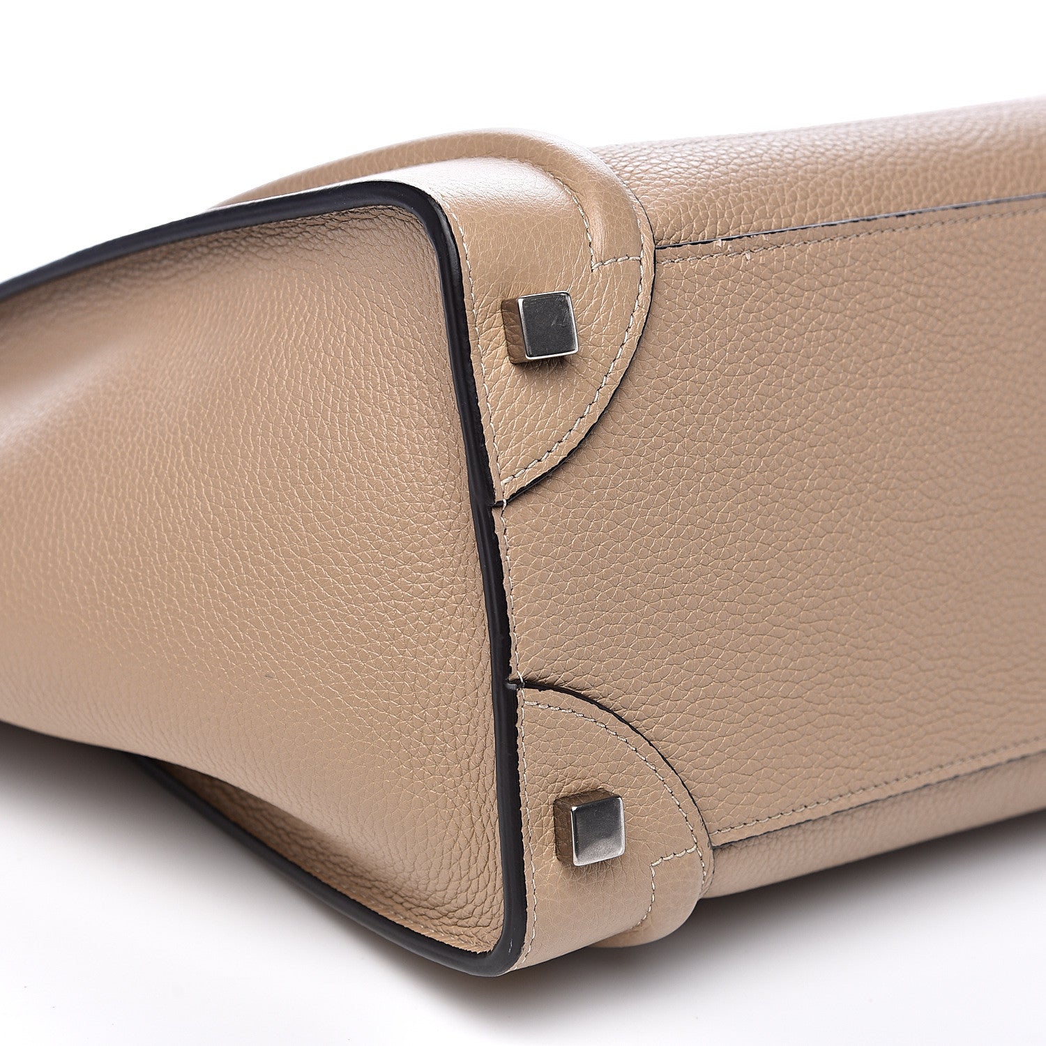 Celine Drummed Calfskin Micro Luggage Dune 8 of 10