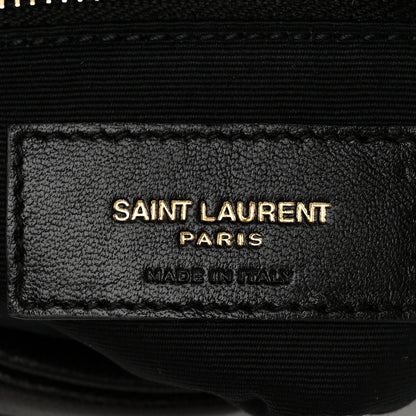 Saint Laurent Lambskin Quilted Toy Loulou Puffer Monogram Chain Satchel Black 6 of 10