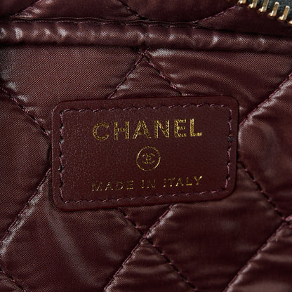 Chanel Caviar Quilted Toiletry Case With Chain Black 6 of 9