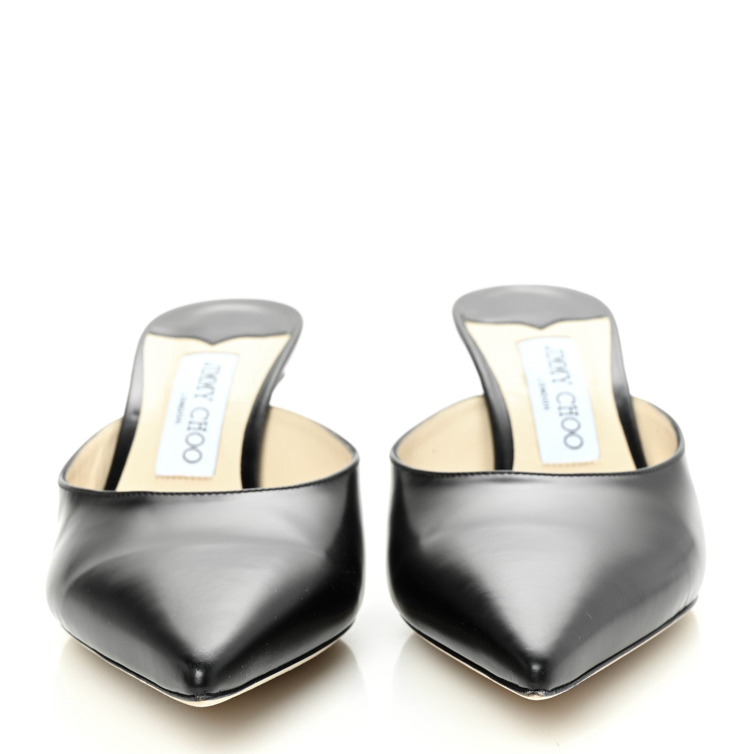 Jimmy Choo Liquid Calfskin Rav 65 Pointed Toe Mule Pumps 39.5 Black 2 of 7