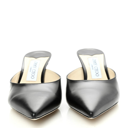 Jimmy Choo Liquid Calfskin Rav 65 Pointed Toe Mule Pumps 39.5 Black 2 of 7