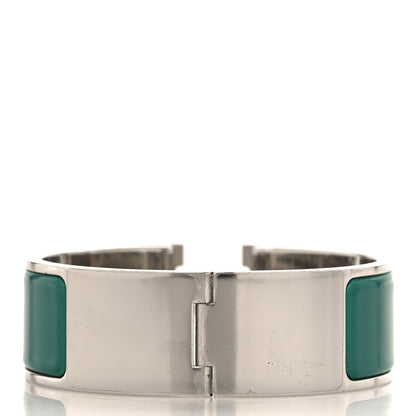 Hermes Enamel Wide Clic Clac H Bracelet PM Vert Bleuete 3 of 4