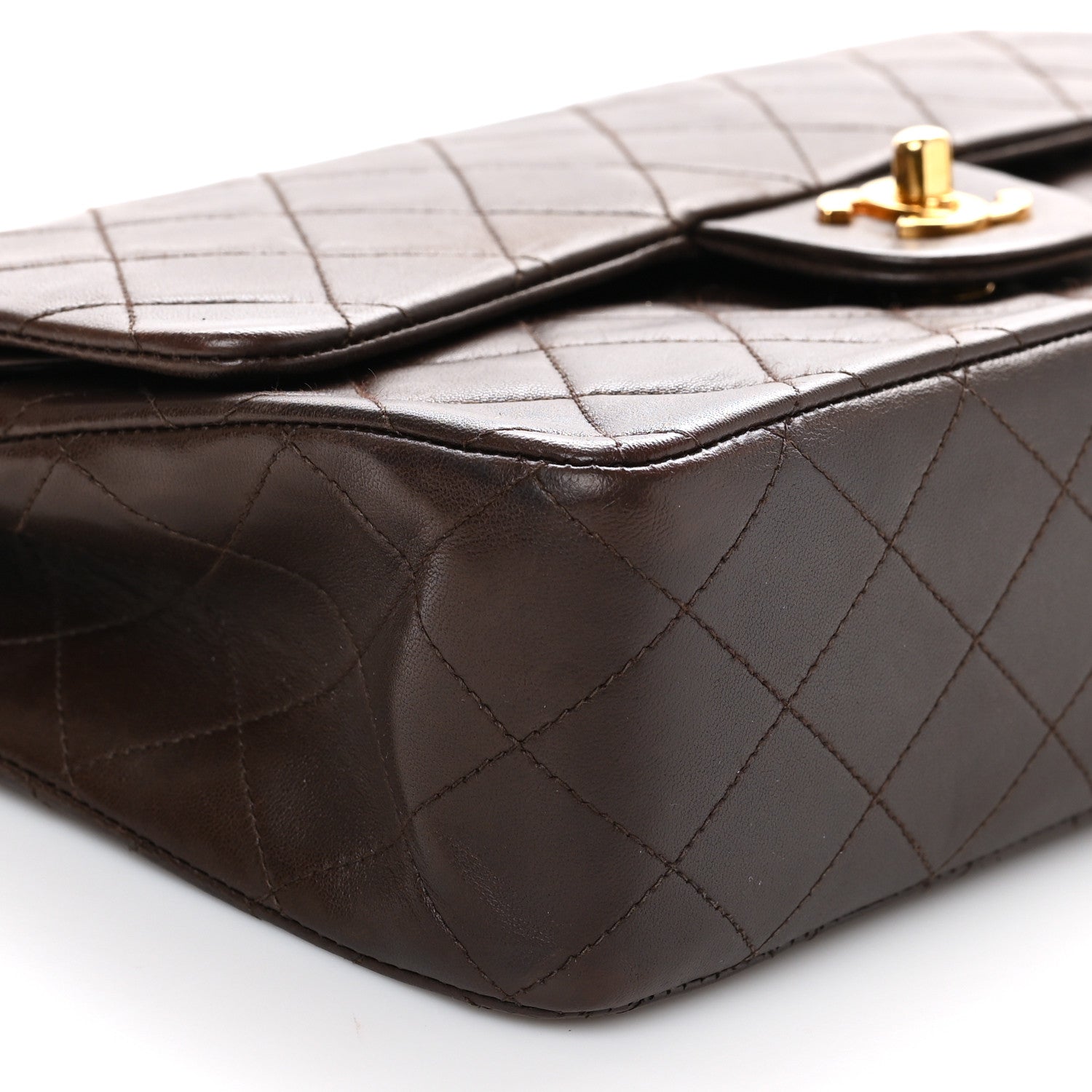Chanel Lambskin Quilted Medium Double Flap Brown 8 of 11