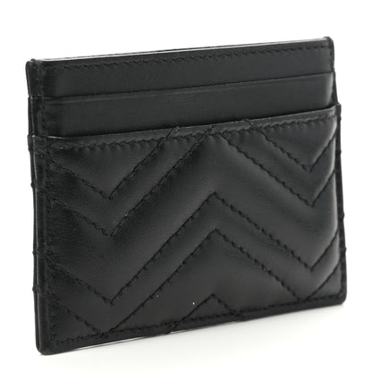 Gucci Calfskin Matelasse GG Marmont Card Holder Black 3 of 7