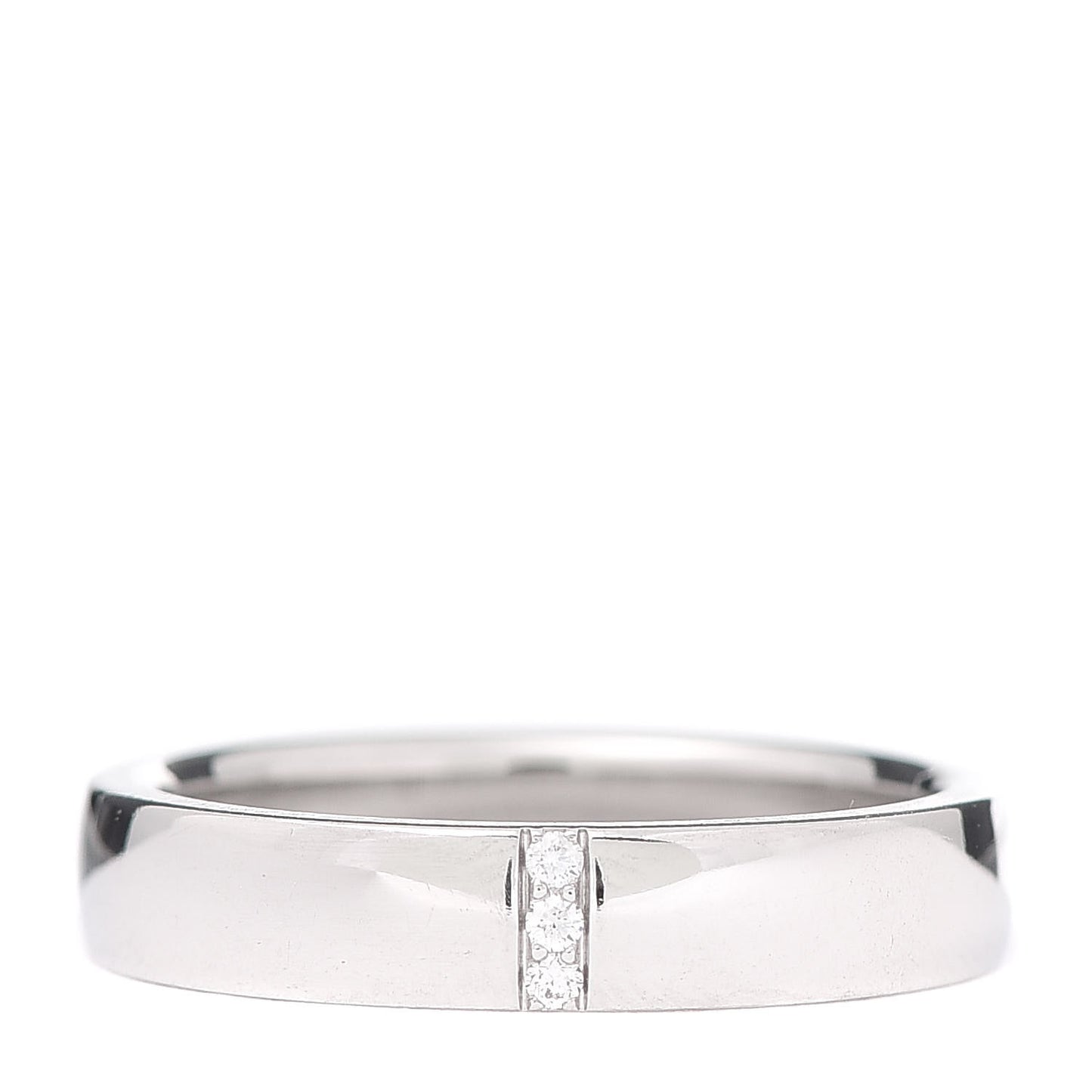 Platinum Diamond Vertical Row Wedding Band Ring 56 7.5
