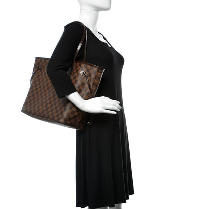 Louis Vuitton Damier Ebene Neo Neverfull MM Rose Ballerine 2 of 16